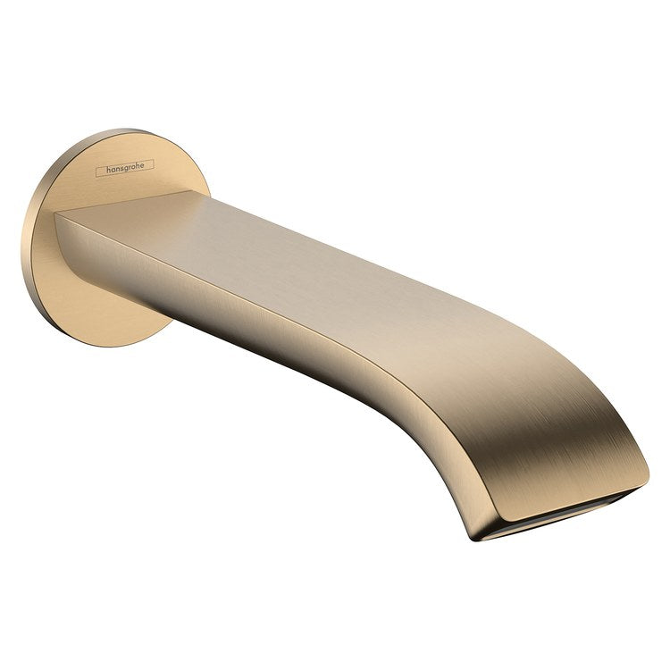 Tub Spout Vivenis Less Diverter Brushed Bronze 8-1/4 Inch Brass 1/2 Inch NPT - Image 1