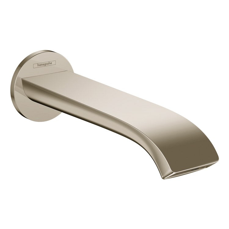 Tub Spout Vivenis Less Diverter Polished Nickel 8-1/4 Inch Brass 1/2 Inch NPT - Image 1