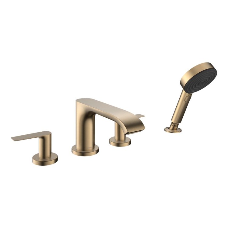 Roman Tub Trim Vivenis with Handshower 2 Lever Brushed Bronze WaterSense 10 Inch Spread 4 Hole - Image 1