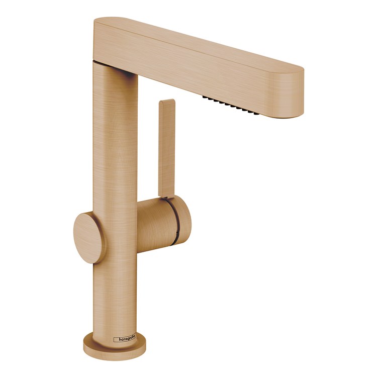 Lavatory Faucet Finoris 230 1 Lever ADA WaterSense Brushed Bronze 1.2 Gallons per Minute Deck Fixed Less Drain 1 Hole Quick Clean ComfortZone EcoRight
