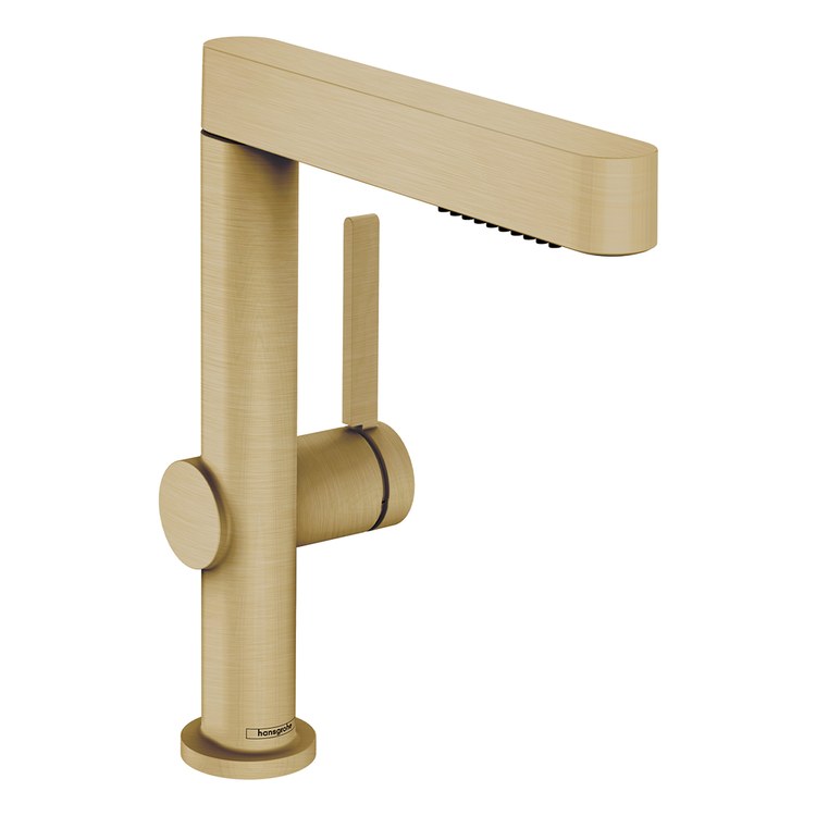 Lavatory Faucet Finoris 230 1 Lever ADA WaterSense Brushed Gold Optic 1.2 Gallons per Minute Deck Fixed Less Drain 1 Hole Quick Clean ComfortZone EcoRight