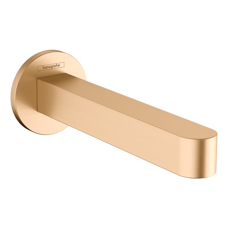 Tub Spout Finoris Less Diverter Brushed Bronze 7-1/2 Inch Brass 1/2 Inch NPT for Bath - Image 1