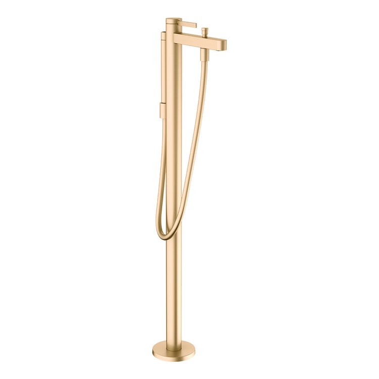 Tub Filler Trim Finoris Freestanding with Handshower 1 Lever Brushed Gold Optic 5.28 Gallons per Minute - Image 1