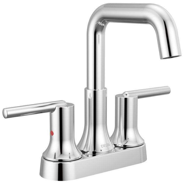 Lavatory Faucet Trinsic Angle Centerset 4 Inch Spread 2 Lever ADA WaterSense/CALGreen Chrome 1.2 Gallons per Minute Deck Metal Pop-Up 3 Hole - Image 1