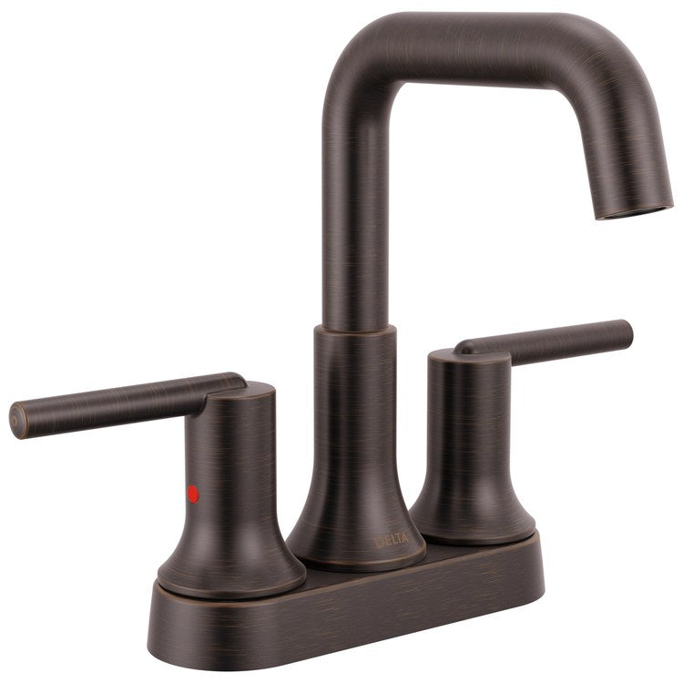 Lavatory Faucet Trinsic Angle Centerset 4 Inch Spread 2 Lever ADA WaterSense/CALGreen Venetian Bronze 1.2 Gallons per Minute Deck Metal Pop-Up 3 Hole