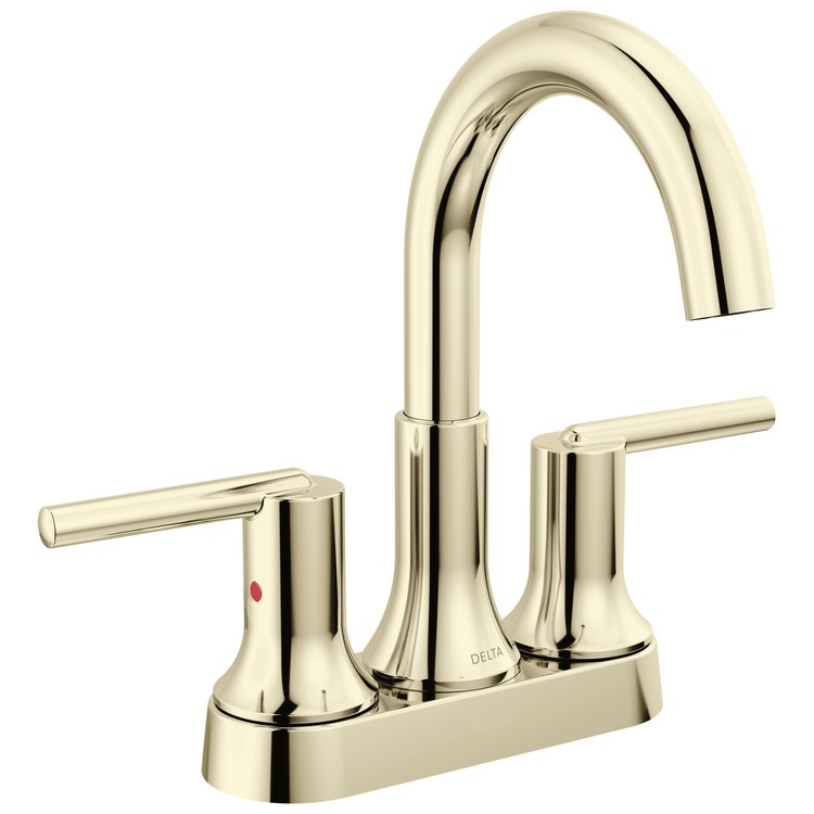 Lavatory Faucet Trinsic Centerset 4 Inch Spread 2 Lever ADA WaterSense/CALGreen Polished Nickel 1.2 Gallons per Minute Deck High Arc Metal Pop-Up 3 Hole - Image 1