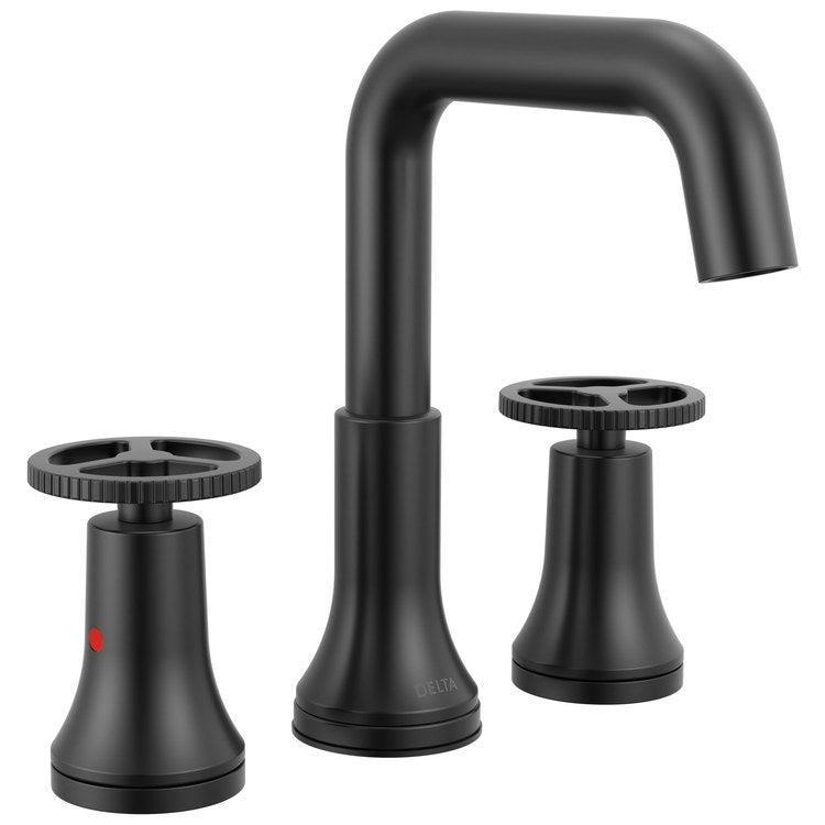 Lavatory Faucet Trinsic Widespread 6 to 16 Inch Spread 2 Wheel CALGreen/WaterSense Matte Black 1.2 Gallons per Minute Deck Fixed Metal Pop-Up 3 Hole - Image 1
