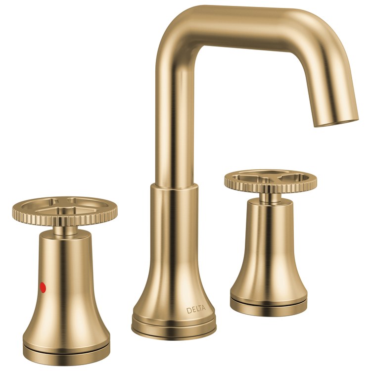 Lavatory Faucet Trinsic Widespread 6 to 16 Inch Spread 2 Wheel CALGreen/WaterSense Champagne Bronze 1.2 Gallons per Minute Deck Fixed Metal Pop-Up 3 Hole - Image 1