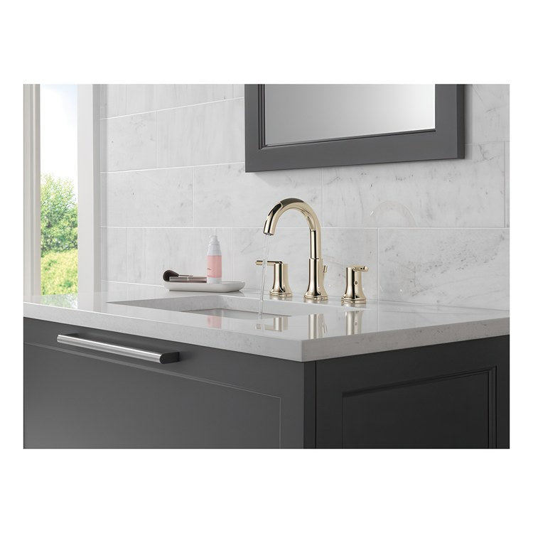 Lavatory Faucet Trinsic Widespread 4 to 16 Inch Spread 2 Lever ADA WaterSense/CALGreen Polished Nickel 1.2 Gallons per Minute Deck Rigid Metal Pop-Up 3 Hole - Image 2