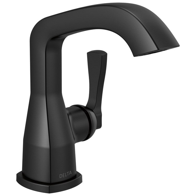 Lavatory Faucet Stryke 1 Lever ADA No-Lead/WaterSense Matte Black 1.2 Gallons per Minute Deck Low Arc Metal Pop-Up 1/3 Hole Diamond Seal Technology - Image 1