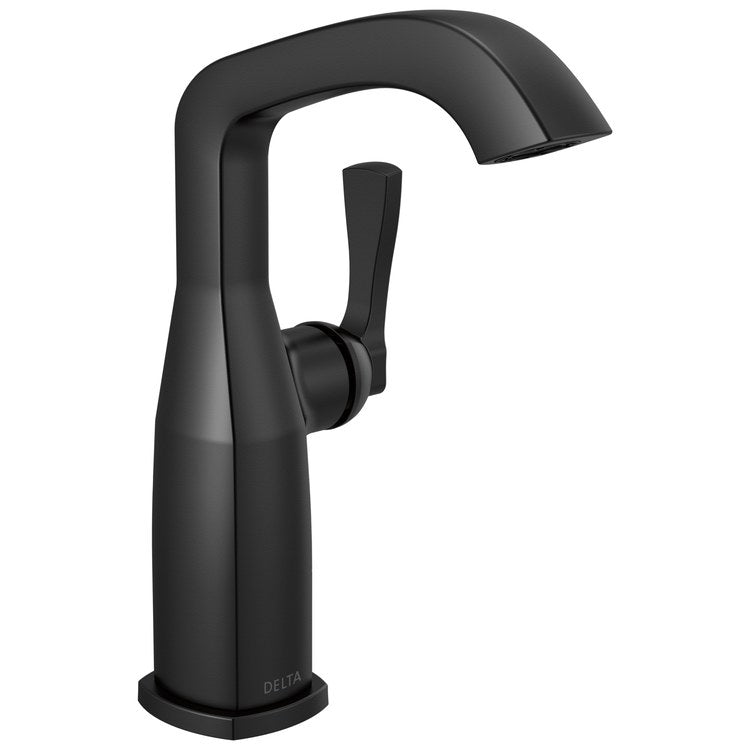 Lavatory Faucet Stryke 1 Lever ADA WaterSense/CALGreen Matte Black 1.2 Gallons per Minute Deck Arc Less Drain 1 Hole - Image 1