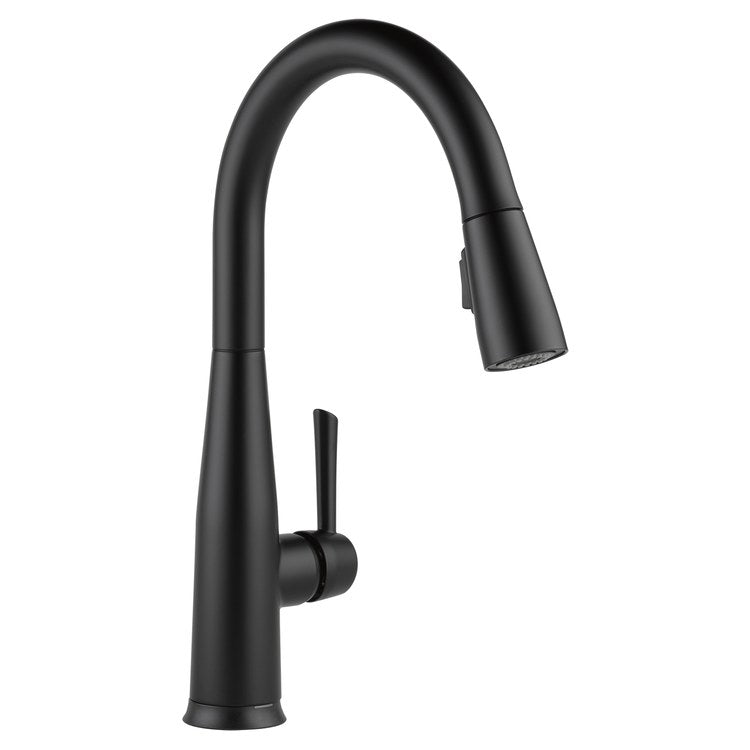 Kitchen Faucet Essa 1 Lever ADA No-Lead/CALGreen Matte Black Pull Down 2 Function Gooseneck 360 DEG Swivel 1/3 Hole Deck Touch2O with Touchless/Diamond Seal 1.8 Gallons per Minute - Image 1