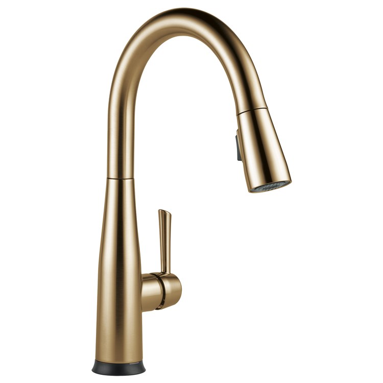 Kitchen Faucet Essa 1 Lever ADA No-Lead/CALGreen Champagne Bronze Pull Down 2 Function Gooseneck 360 DEG Swivel 1/3 Hole Deck Touch2O with Touchless/VoiceIQ/Diamond Seal 1.8 Gallons per Minute - Image 1