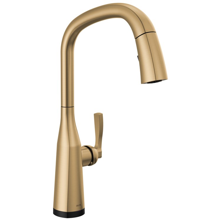 Kitchen Faucet Stryke Touchless 1 Lever ADA No-Lead/CALGreen Lumicoat Champagne Bronze Pull Down 2 Function High Arc 360 DEG Swivel 1 Hole Deck Touch2O/Diamond Seal 1.8 Gallons per Minute - Image 1