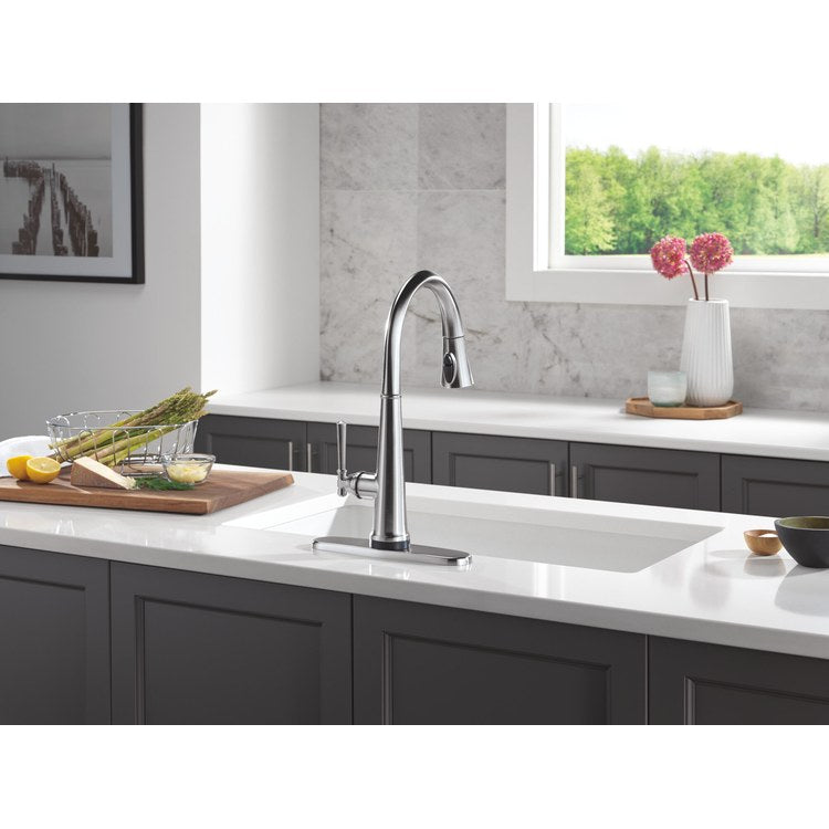 Kitchen Faucet Emmeline Touchless 1 Lever ADA Lumicoat Arctic Stainless Pull Down 2 Function High Arc 360 DEG Swivel 1/3 Hole Touch2O/MagnaTite/ShieldSpray 1.8 Gallons per Minute - Image 2