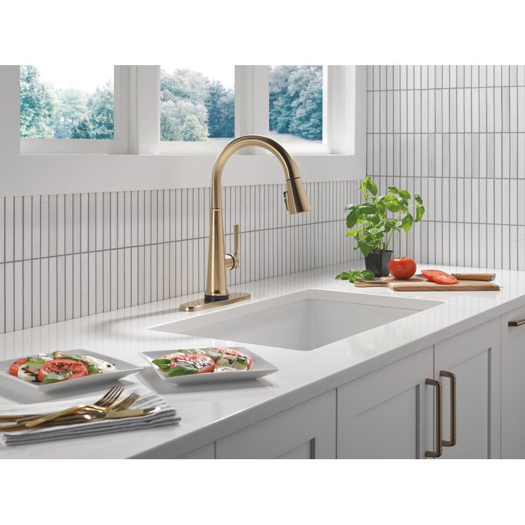 Kitchen Faucet Emmeline Touchless 1 Lever ADA Lumicoat Champagne Bronze Pull Down 2 Function High Arc 360 DEG Swivel 1/3 Hole Touch2O/MagnaTite/ShieldSpray 1.8 Gallons per Minute - Image 2