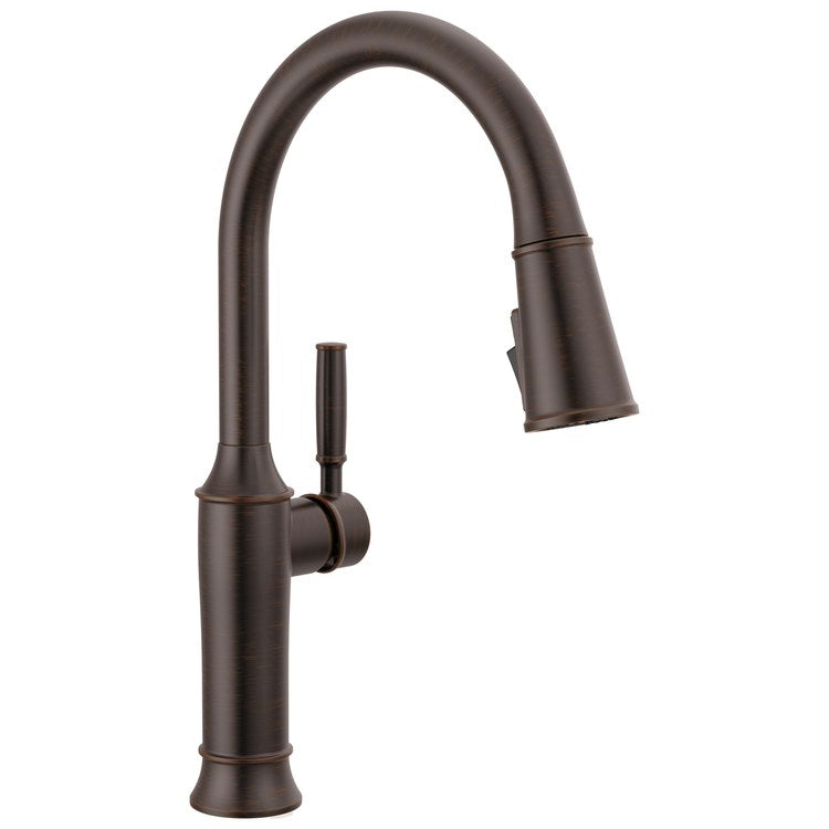 Kitchen Faucet Renaldi 1 Lever ADA No-Lead/CALGreen Venetian Bronze Pull Down 3 Function Gooseneck 360 DEG Swivel 1 Hole Deck Diamond Seal Technology 1.8 Gallons per Minute - Image 1