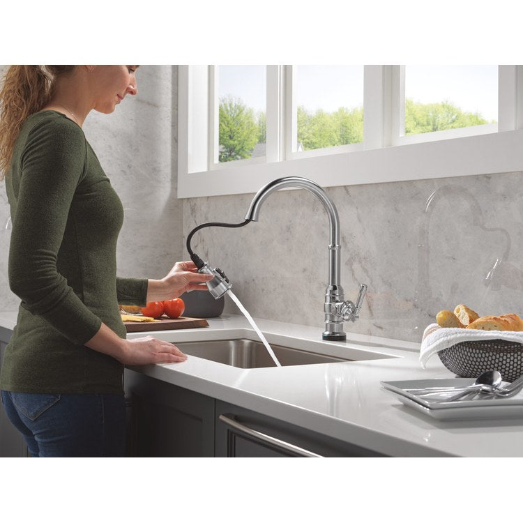 Kitchen Faucet Broderick Touchless 1 Lever ADA Arctic Stainless 3 Function Pull Down Gooseneck 360 DEG Swivel 1/3 Hole Deck MagnaTite/VoiceIQ/TempSense/ShieldSpray 1.8 Gallons per Minute - Image 3