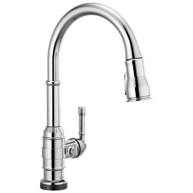 Kitchen Faucet Broderick Touchless 1 Lever ADA Chrome 3 Function Pull Down Gooseneck 360 DEG Swivel 1/3 Hole Deck MagnaTite/VoiceIQ/TempSense/ShieldSpray 1.8 Gallons per Minute - Image 1