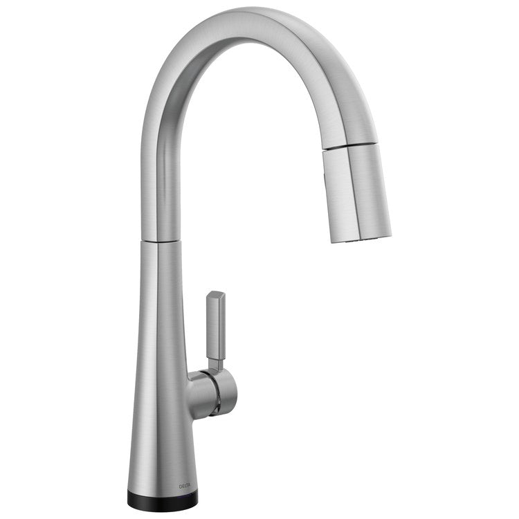 Kitchen Faucet Monrovia 1 Lever ADA No-Lead/CALGreen Lumicoat Arctic Stainless Pull Down 2 Function Gooseneck 360 DEG Swivel 1 Hole Deck Touch2O with Touchless/Diamond Seal 1.8 Gallons per Minute - Image 1