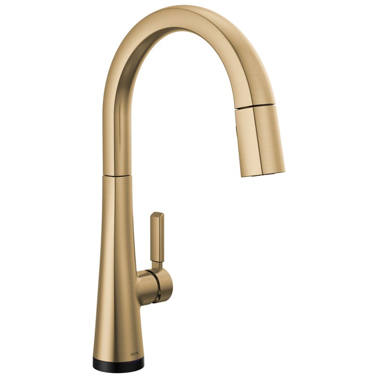 Kitchen Faucet Monrovia 1 Lever ADA No-Lead/CALGreen Lumicoat Champagne Bronze Pull Down 2 Function Gooseneck 360 DEG Swivel 1 Hole Deck Touch2O with Touchless/Diamond Seal 1.8 Gallons per Minute - Image 1