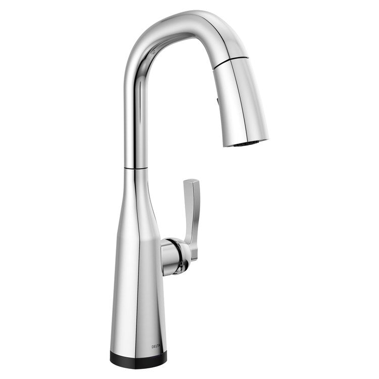 Bar Faucet Stryke 1 Lever ADA CALGreen Lumicoat Chrome Touch2O with Touchless/MagnaTite Docking/VoiceIQ Compatible Pull Down 2 Function Gooseneck 360 DEG Swivel 1.8 Gallons per Minute - Image 1