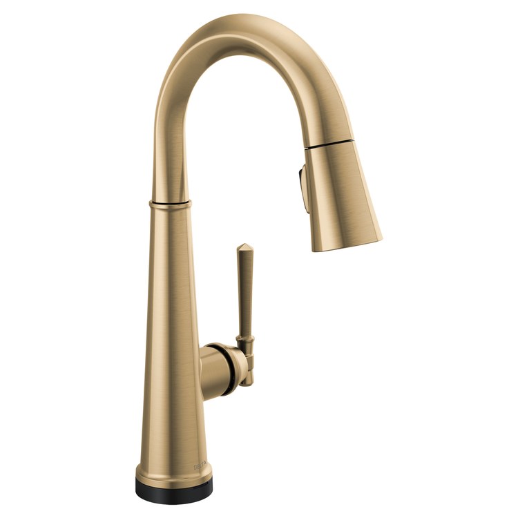 Bar Faucet Emmeline Touch2O Touchless 1 Lever ADA Lumicoat Champagne Bronze MagnaTite/VoiceIQ/TempSense Pull Down 3 Function High Arc 360 DEG Swivel 1.8 Gallons per Minute - Image 1