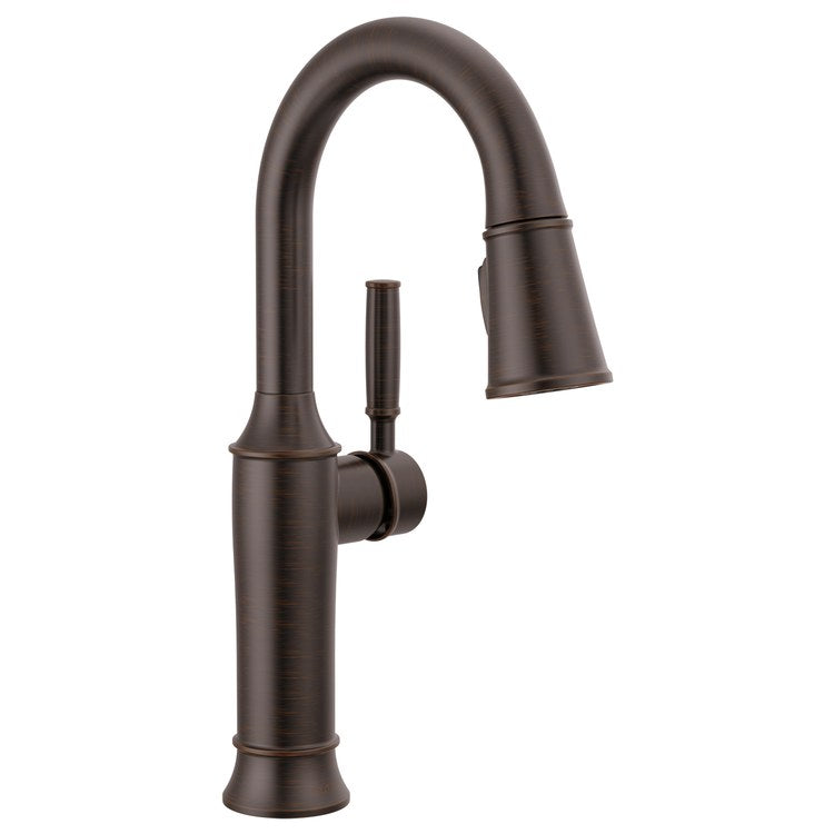 Bar Faucet Renaldi Prep 1 Lever ADA CALGreen Venetian Bronze MagnaTite Docking Pull Down 2 Function High Arc 360 DEG Swivel 1.8 Gallons per Minute - Image 1