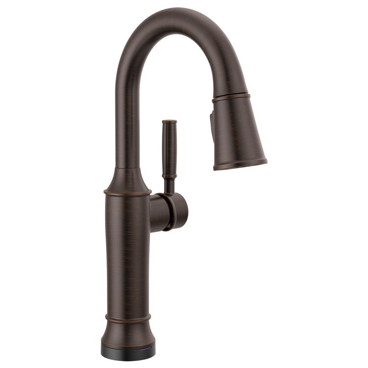 Bar Faucet Renaldi Prep 1 Lever ADA CALGreen Venetian Bronze Touch2O with Touchless/MagnaTite Docking/VoiceIQ Compatible Pull Down 2 Function High Arc 360 DEG Swivel 1.8 Gallons per Minute - Image 1