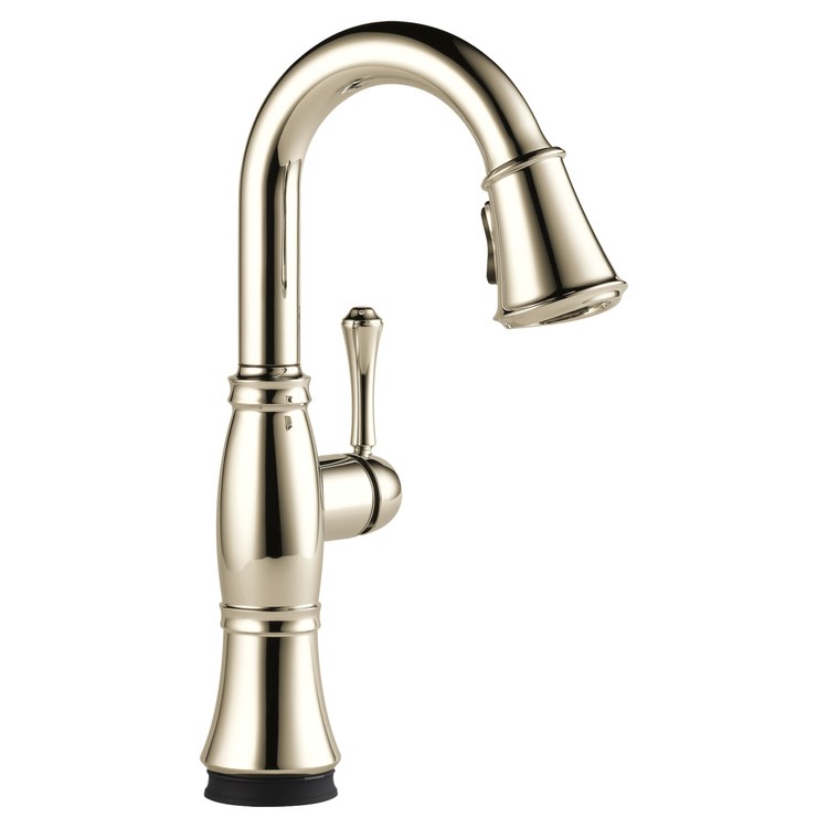 Bar Faucet Cassidy Prep 1 Lever ADA CALGreen Lumicoat Polished Nickel Touch2O/MagnaTite Docking/VoiceIQ Compatible Pull Down 2 Function High Arc 360 DEG Swivel 1.8 Gallons per Minute - Image 1