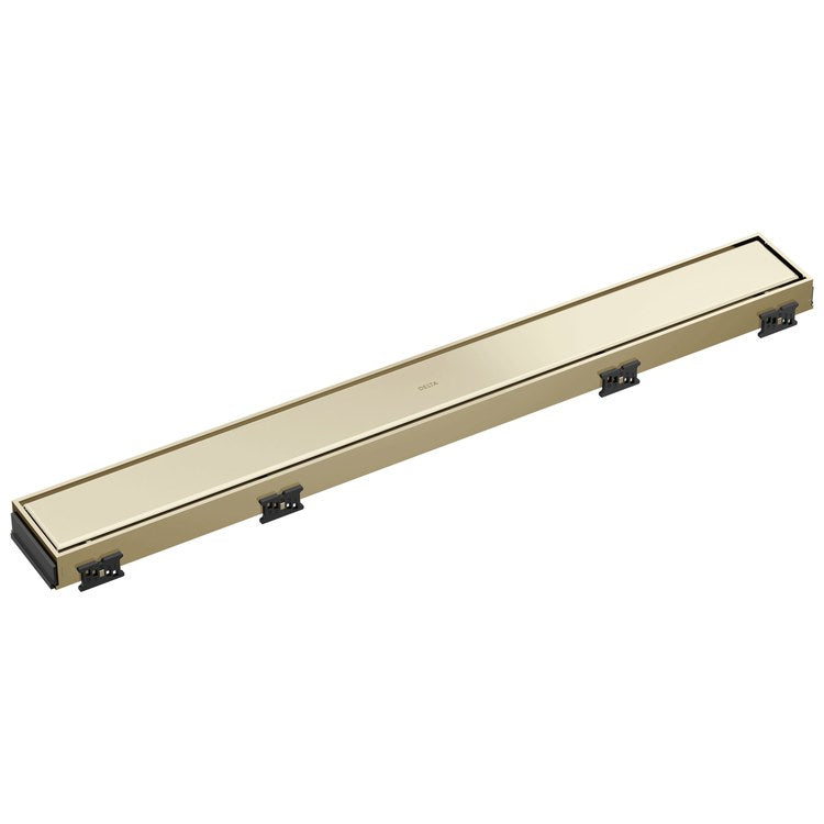 Linear Drain Trim Reversible with Dual Grate Installation 24 Inch Polished Nickel Stainless Steel for Rough-In DR73240 - Image 1