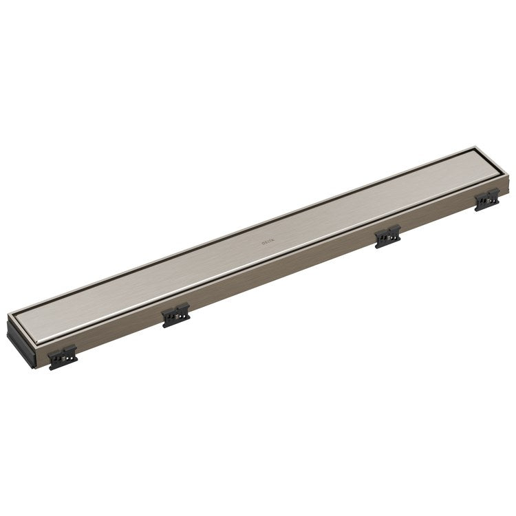 Linear Drain Trim Reversible with Dual Grate Installation 24 Inch Stainless Stainless Steel for Rough-In DR73240 - Image 1
