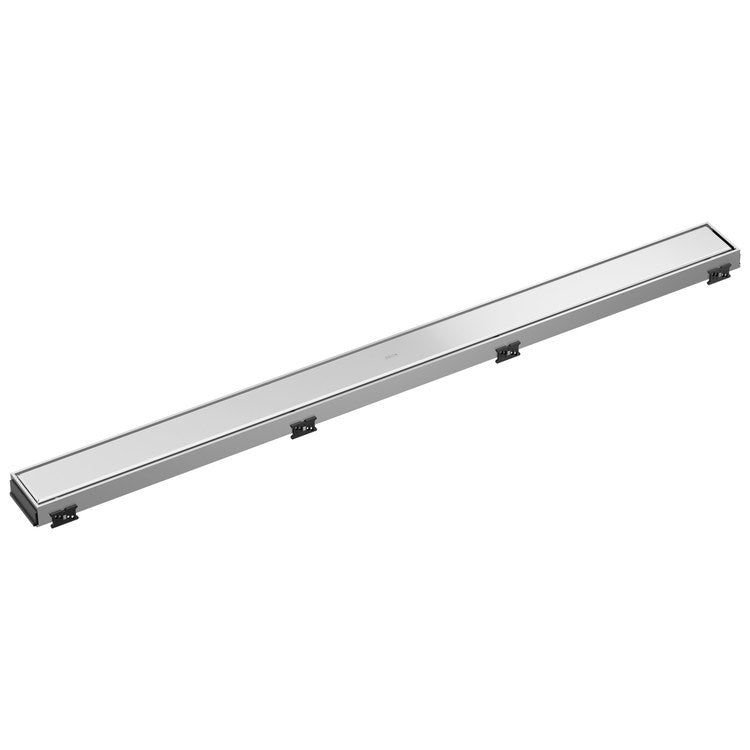 Linear Drain Trim Reversible with Dual Grate Installation 36 Inch Chrome Stainless Steel for Rough-In DR73360 - Image 1