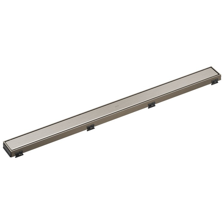 Linear Drain Trim Reversible with Dual Grate Installation 36 Inch Stainless Stainless Steel for Rough-In DR73360 - Image 1