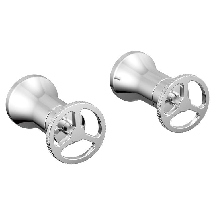 Handle Kit Trinsic Zinc 2 Wheel Wall Chrome for Lavatory Faucet - Image 1