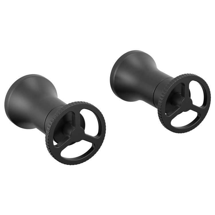 Handle Kit Trinsic Zinc 2 Wheel Wall Matte Black for Lavatory Faucet - Image 1