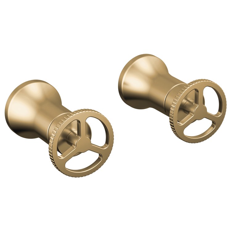 Handle Kit Trinsic Zinc 2 Wheel Wall Champagne Bronze for Lavatory Faucet - Image 1
