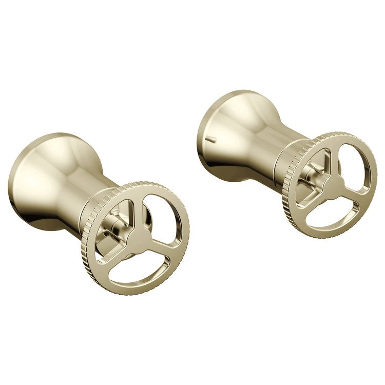 Handle Kit Trinsic Zinc 2 Wheel Wall Polished Nickel for Lavatory Faucet - Image 1