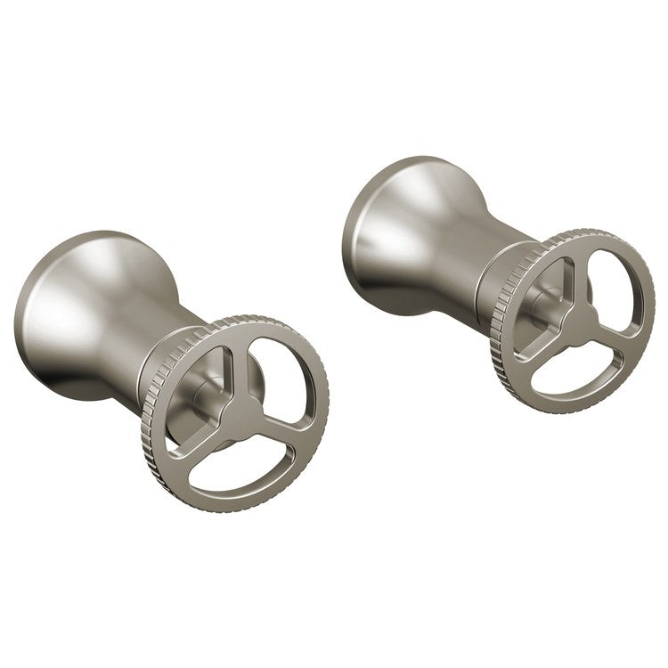 Handle Kit Trinsic Zinc 2 Wheel Wall Stainless for Lavatory Faucet - Image 1
