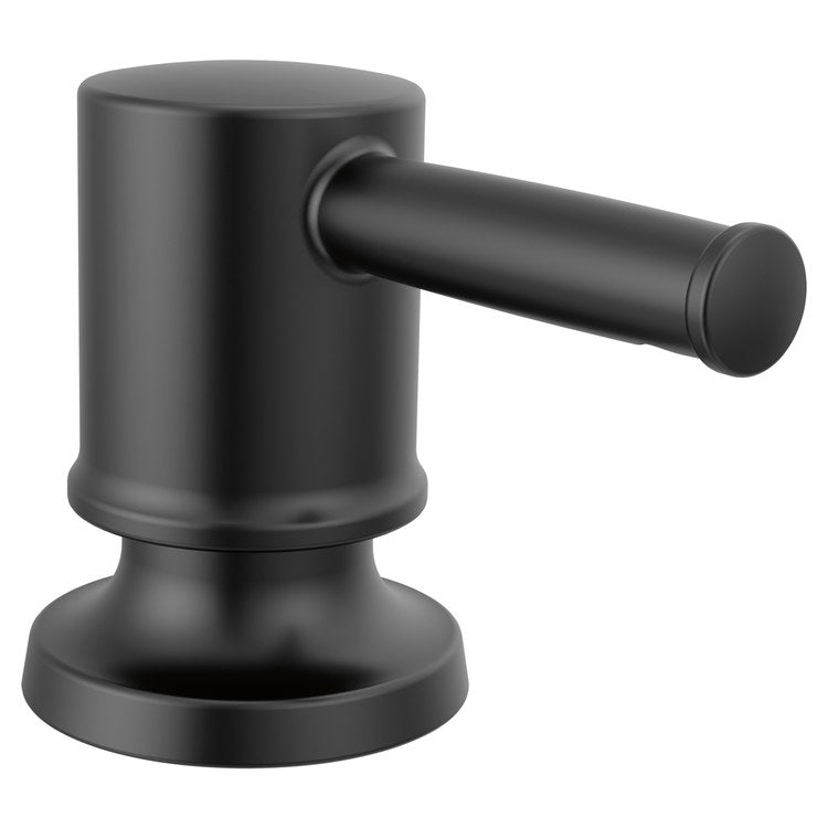 Soap Dispenser Renaldi Matte Black Deck Mount Metal Pump 13 Ounce - Image 1