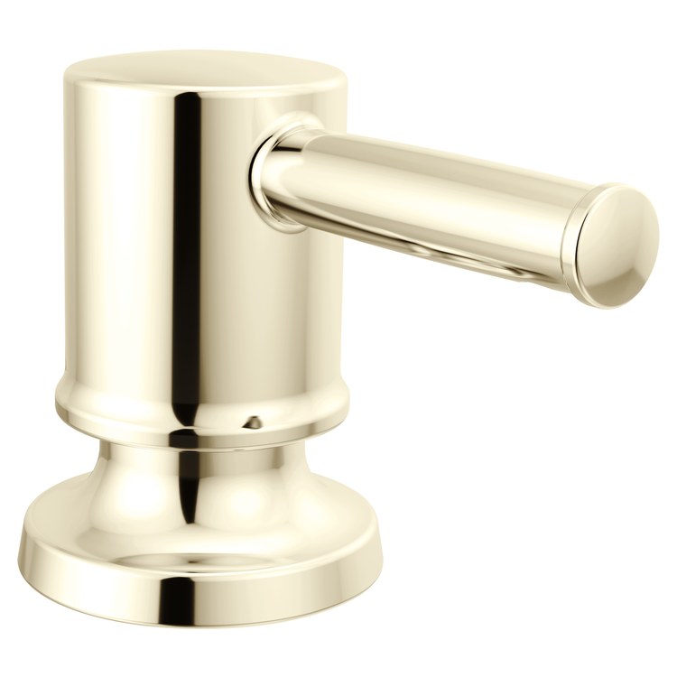 Soap Dispenser Renaldi Lumicoat Polished Nickel Deck Mount Metal Pump 13 Ounce - Image 1