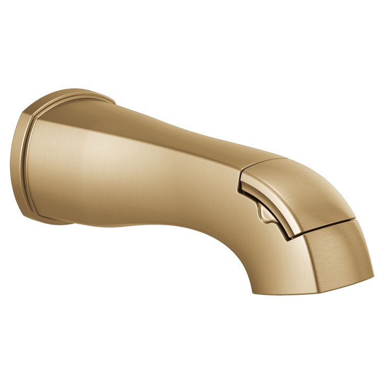 Tub Spout Stryke Pull Up Lumicoat Champagne Bronze Metal 1/2 Inch IPS - Image 1