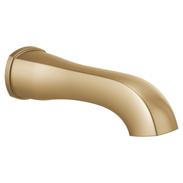 Tub Spout Stryke Non-Diverter Lumicoat Champagne Bronze Metal 1/2 Inch IPS - Image 1
