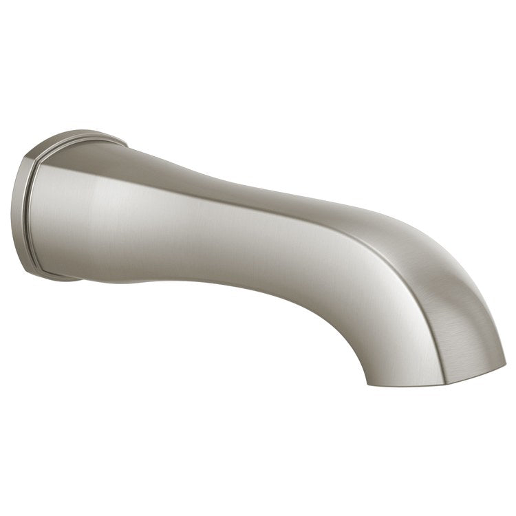 Tub Spout Stryke Non-Diverter Lumicoat Stainless Metal 1/2 Inch IPS - Image 1