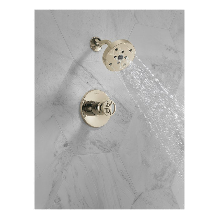 Shower Trim Trinsic 1 Wheel Polished Nickel WaterSense/CALGreen 1.75 Gallons per Minute 1 Function H2Okinetic for MultiChoice Universal Rough Valve Body R10000 Series - Image 2