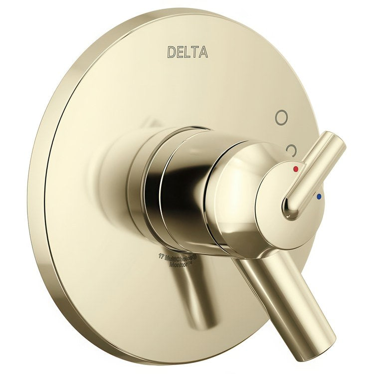 Valve Trim Trinsic Monitor 17 with Volume and Temperature Control 2 Lever Polished Nickel ADA for MultiChoice Universal Rough-In Valve R10000 Series