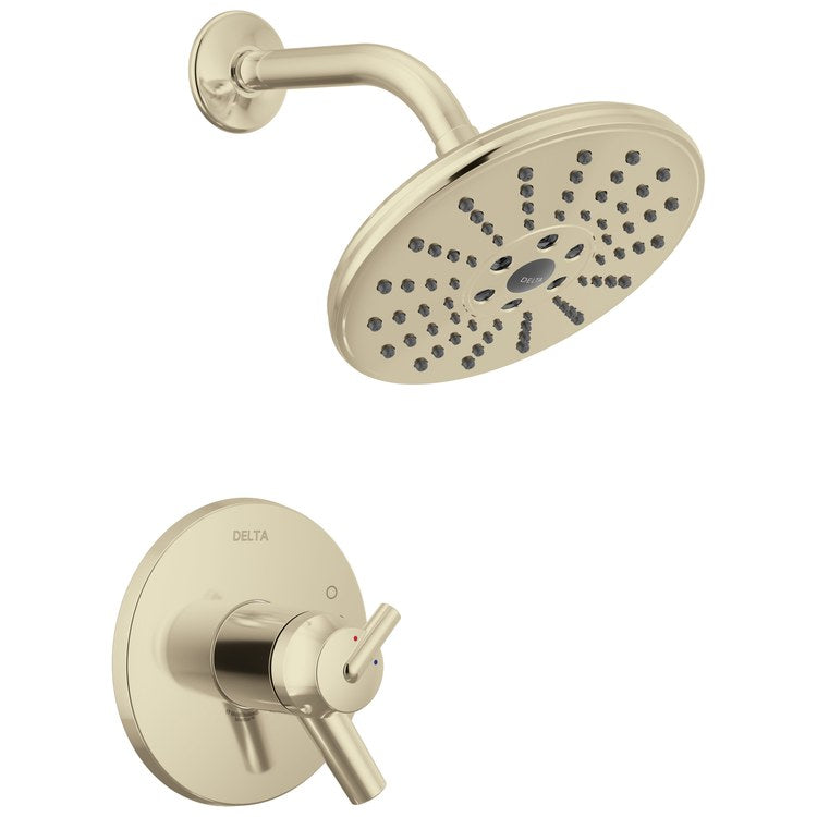 Shower Trim Trinsic 17T TempAssure with Volume Control 2 Lever Polished Nickel WaterSense/CALGreen ADA 1.75 Gallons per Minute 3 Function H2Okinetic for MultiChoice Universal Rough-In Valve R10000 Series
