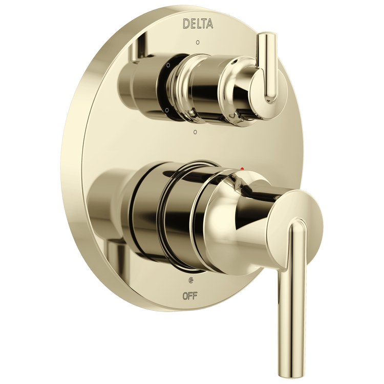 Valve Trim Trinsic Monitor 14 Contemporary with 6 Function Integrated Diverter 2 Lever Polished Nickel ADA for MultiChoice Universal Rough Valve Body R22000 Series - Image 1