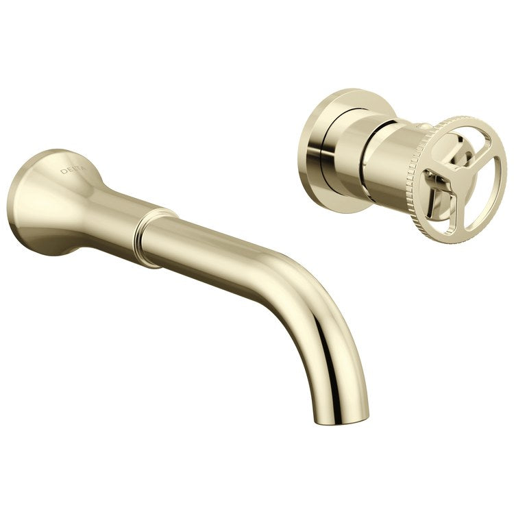 Lavatory Faucet Trinsic 4 to 8 Inch Spread 1 Wheel WaterSense/CALGreen Polished Nickel 1.2 Gallons per Minute Wall Less Drain 2 Hole - Image 1