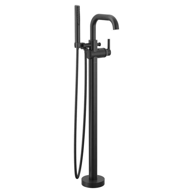 Tub Filler Trim Trinsic with Auto Resetting Diverter 1 Lever Matte Black WaterSense/CALGreen ADA Floor 10 Gallons per Minute - Image 1